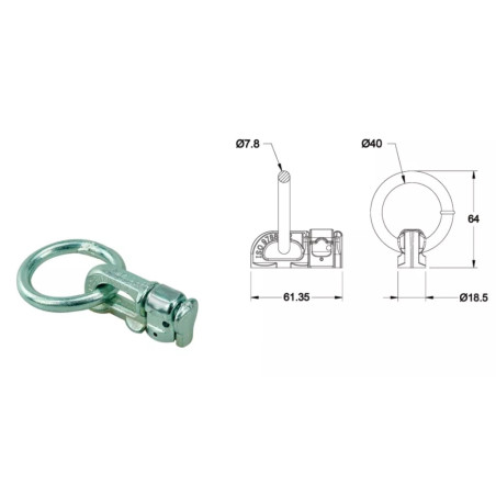 LISTWA AIRLINE ZACZEP, HAK DO LISTWY Produkt: 633